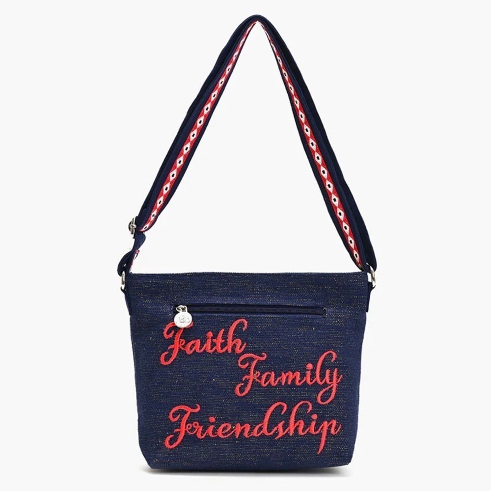 America & Beyond Jen Coffey Inspirational Embellished Crossbody Bag - Picture 2 of 14